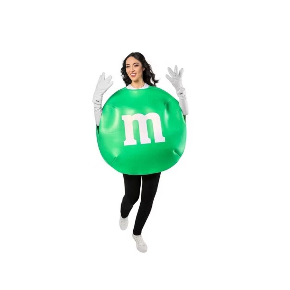 Green M&M'S Adult Costume Tunic‎ With Gloves One Size Fits Most Rubies NWT M&M